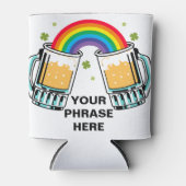 RAINBOW BEER CUSTOMIZABLE自分の名前/フレーズを追加 缶クーラー (正面)