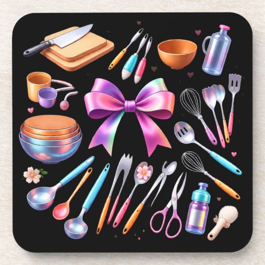 Rainbow beverage coasters Cooking Accessories コースター (正面)