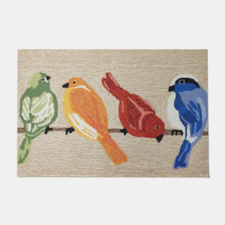 Rainbow Bird Doormat|鳥の書式ギフト ドアマット