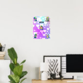 Rainbow Bird's & Hearts Personalized Poster ポスター (ホームオフィス)