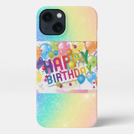 Rainbow Birthday Balloon Phone Case iPhone 13ケース
