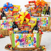 Rainbow Birthday Food and Beverage Label Set ワインラベル