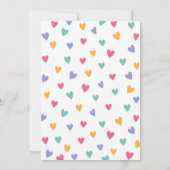 Rainbow Birthday Invitation with hearts 招待状 (裏面)