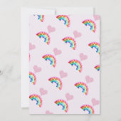  Rainbow Birthday Party 招待状 (裏面)