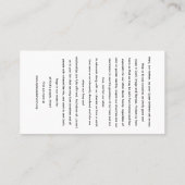 Rainbow Black Madonna Holy Card 名刺 (裏面)