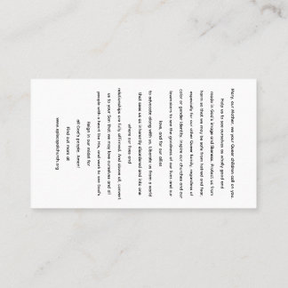 Rainbow Black Madonna Holy Card 名刺