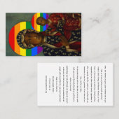 Rainbow Black Madonna Holy Card 名刺 (正面/裏面)