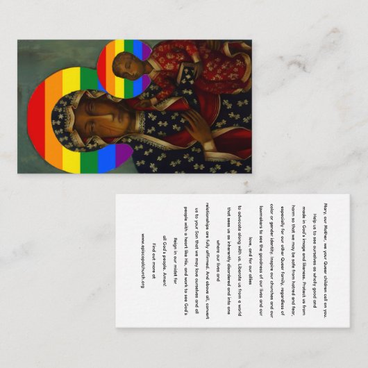 Rainbow Black Madonna Holy Card 名刺 (正面/裏面)