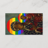 Rainbow Black Madonna Holy Card 名刺 (正面)