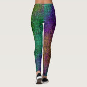 Rainbow & Black Medallion Leggings レギンス (裏面)