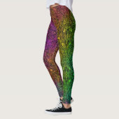 Rainbow & Black Medallion Leggings レギンス (左)