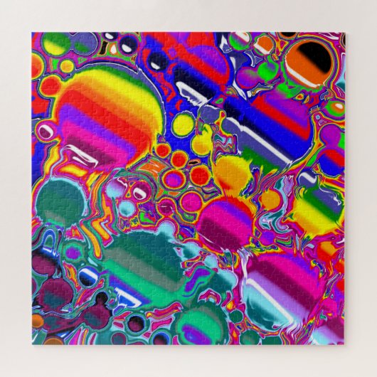 Rainbow Blast Abstract Art   ジグソーパズル (横)