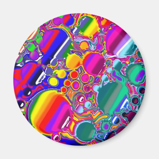 Rainbow Blast Abstract Art   マグネット (正面)