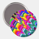 Rainbow Blip Abstract Digital Art   マグネット (正面/裏面)