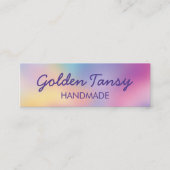 Rainbow Blur Clothing Jewelry Price Size Hang Tag スキニー名刺 (正面)