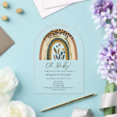 Rainbow Boho Baby Shower アクリル招待状 (インサイチュ (ウェディング))