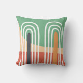 Rainbow boho line art クッション (正面)