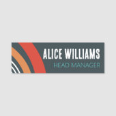 Rainbow boho line art 名札 (正面)