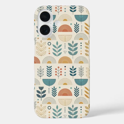 Rainbow Botanical Minimalist Case-Mate iPhoneケース (裏面)