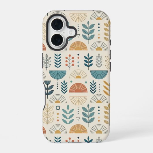 Rainbow Botanical Minimalist iPhone 16ケース (裏面)