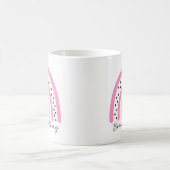 Rainbow Breast Cancer Pink Ribbon Awareness コーヒーマグカップ (中央)