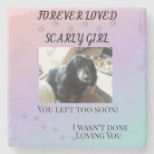 Rainbow Bridge Comfort Pet Memorial Keepsake ストーンコースター (正面)