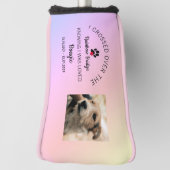 Rainbow Bridge Custom Photo Pet Memorial Putter ゴルフヘッドカバー (回転90)