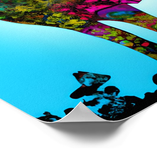 Rainbow Bridge German Shepherd Art Poster ポスター (角)