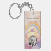 Rainbow Bridge Pet Memorial Keychain – Small Dog キーホルダー (正面左)