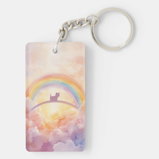 Rainbow Bridge Pet Memorial Keychain – Small Dog キーホルダー (裏面)