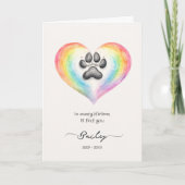 Rainbow Bridge Pet Memorial Photo Card カード (正面)