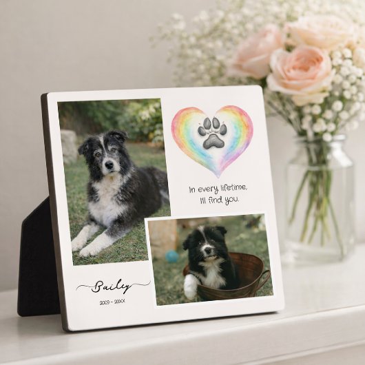 Rainbow Bridge Pet Memorial Photo Plaque フォトプラーク