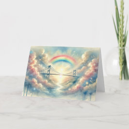 Rainbow Bridge Pet Sympathy Card カード