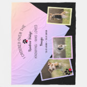 Rainbow Bridge Photo Pet Memorial フリースブランケット (正面)