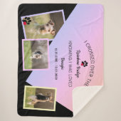 Rainbow Bridge Photo Pet Memorial Large シェルパブランケット (正面)