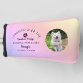 Rainbow Bridge Photo Pet Memorial Putter ゴルフヘッドカバー (正面)