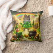 Rainbow Bridge Sable Collie on St. Patrick's Day クッション (ブランケット)