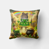 Rainbow Bridge Sable Collie on St. Patrick's Day クッション (裏面)