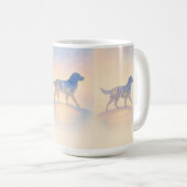 Rainbow Bridge Wildflower Pet Silhouette コーヒーマグカップ (正面右)