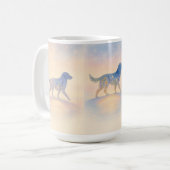 Rainbow Bridge Wildflower Pet Silhouette コーヒーマグカップ (正面左)