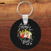 Rainbow Brite Christmas Merry And Brite Sleigh Rid キーホルダー (正面)