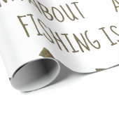 Rainbow Brown Brook Trout Fishing Quote ラッピングペーパー (ロールコーナー)