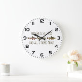 Rainbow Brown Brook Trout Fishing Quote ラージ壁時計 (ホーム)