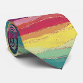 Rainbow Brush‑Stripe Pride ネクタイ (ロール)
