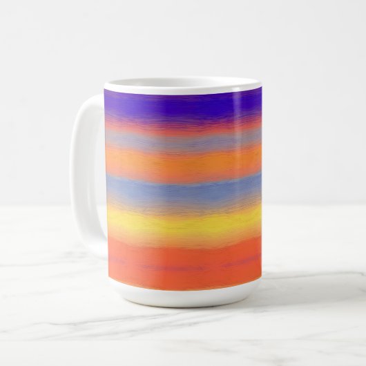 Rainbow Brushstroke Gradient Classic Mug コーヒーマグカップ (正面左)