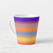 Rainbow Brushstroke Gradient Small カフェラテマグ (左アングル)