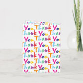 Rainbow Brushstroke Gratitude Thank You Card サンキューカード (裏面)