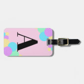 Rainbow Bubble Monogram Luggage Tag  ラゲッジタグ (正面横)