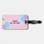 Rainbow Bubble Monogram Luggage Tag  ラゲッジタグ (裏面横)