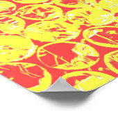 Rainbow bubble wrap pop art ポスター (角)